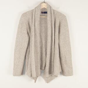 Pankara Baby Llama Brown Beige Wool Shawl Collar Cardigan Womens Sz XS - S